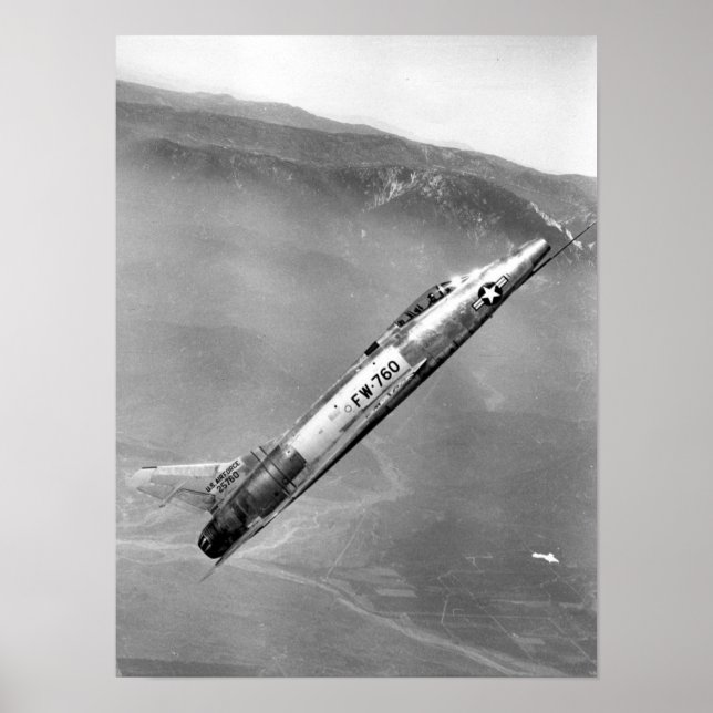 Affiche Sabre F-100 superbe (Devant)