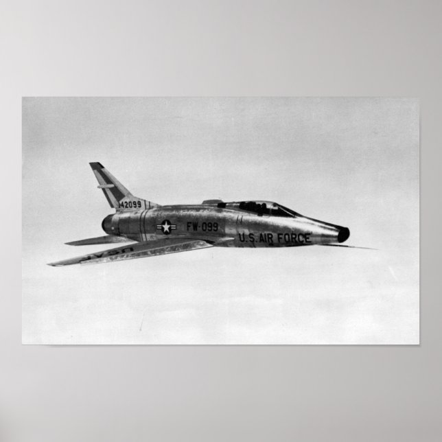 Affiche Sabre F-100 superbe (Devant)