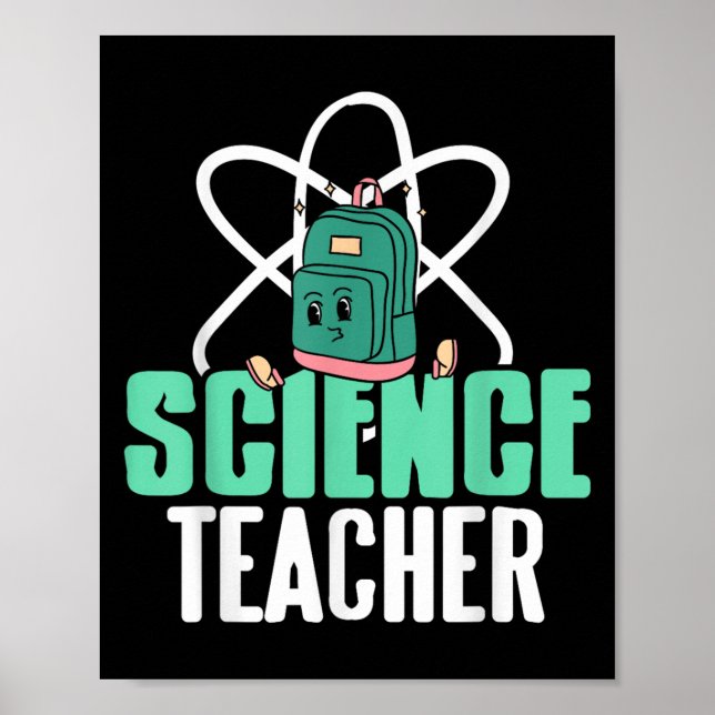 Affiche Sac à dos drôle de professeur de sciences École Hu (Devant)