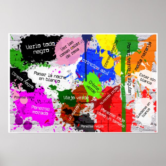 Affiche Sacándole los colores al español (Devant)