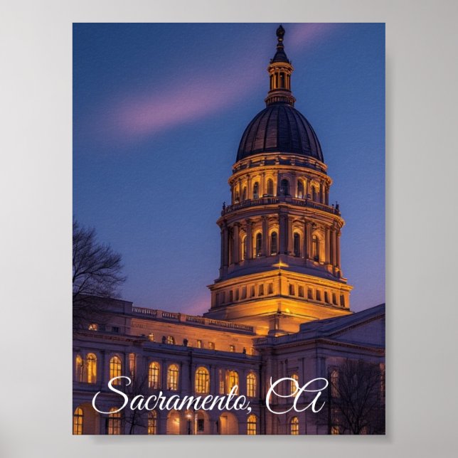 Affiche Sacramento, capitale de l'État, Californie (Devant)