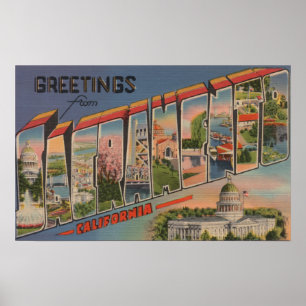 Affiche Sacramento, scènes 2 de lettre de CaliforniaLarge