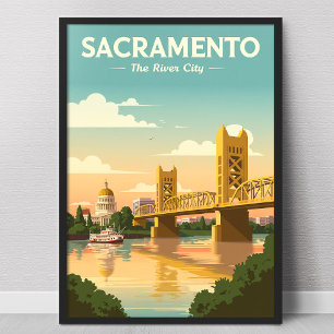 Affiche Sacramento vintage