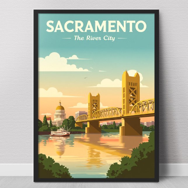 Affiche Sacramento vintage (Créateur téléchargé)