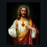Affiche Sacré Coeur de Jésus traditionnel<br><div class="desc">Sacré Coeur de Jésus Poster traditionnel</div>