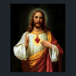 Affiche Sacré Coeur de Jésus traditionnel<br><div class="desc">Sacré Coeur de Jésus Poster traditionnel</div>