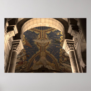 Affiche Sacré-Coeur Esprit Saint Apse Mosaïque Paris colom