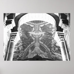 Affiche Sacré-Coeur Esprit Saint Apsis Christusmosaik Mosa