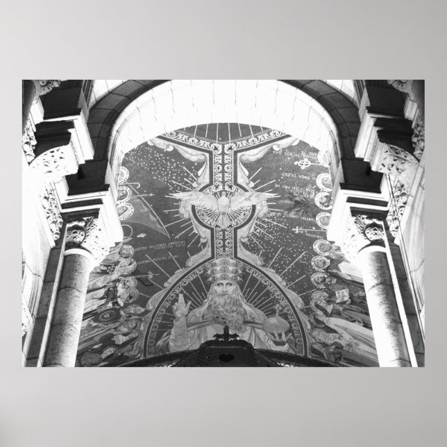 Affiche Sacré-Coeur Esprit Saint Apsis Christusmosaik Mosa (Devant)