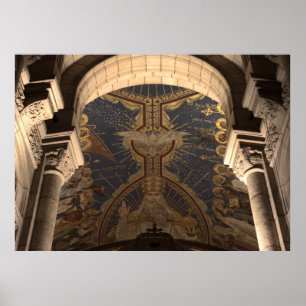 Affiche Sacré-Cœur Holy spirit Apsis Christusmosaik Mosaik