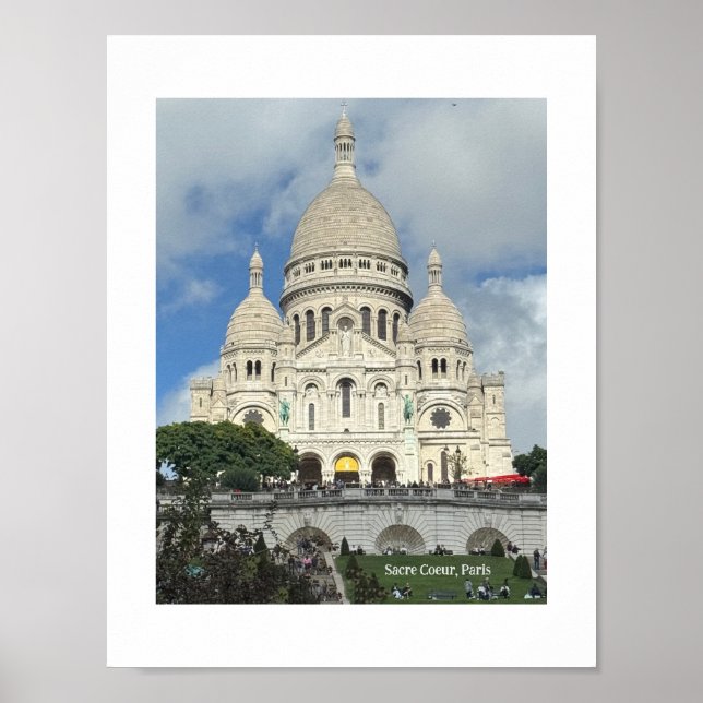 Affiche Sacre Coeur, Montmartre, Paris, France (Devant)