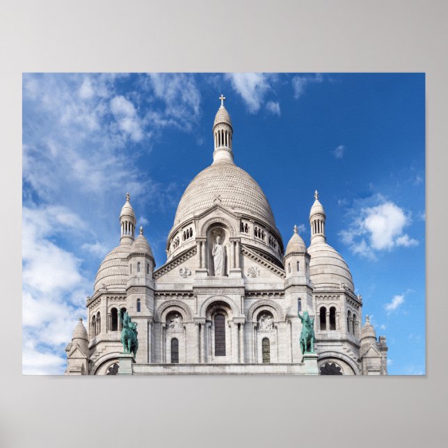Affiche Sacré Coeur sur Montmartre - Paris, France (Devant)