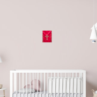 Affiche Sacred Crimson: Embroidered Orthodox Cross