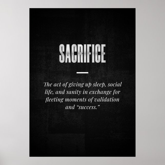 Affiche Sacrifice (Devant)