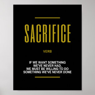 Affiche Sacrifiez La Citation Inspirante Sur Le Succès