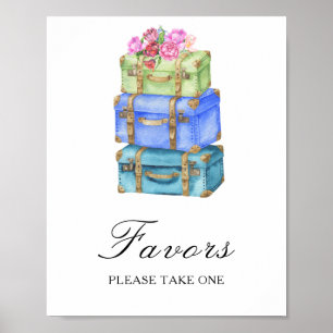 Affiche Sacs de voyage cadeaux de shower de mariage 