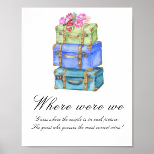 Affiche Sacs de voyage douche de mariée Où étions-nous