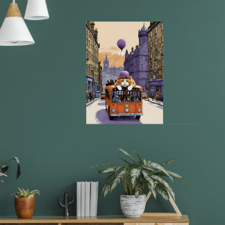 Affiche Sad Fat Cat Sentimental Animal Art