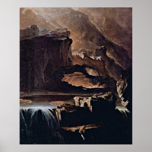 Affiche Sadak à la recherche des eaux par John Martin