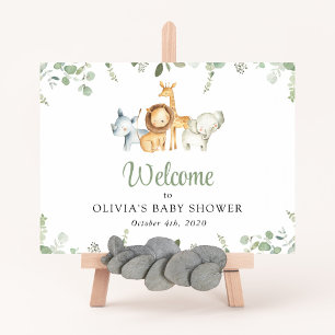 Affiche Safari Animaux, Animaux sauvages, Baby shower Bien