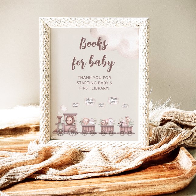 Affiche Safari Animaux Baby showers Livres pour bébé (Créateur téléchargé)