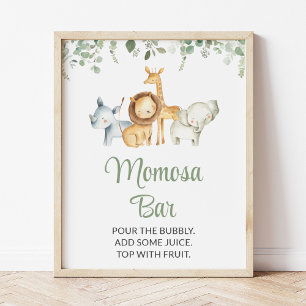 Affiche Safari Animaux, Jungle, Animaux sauvages, Momosa B
