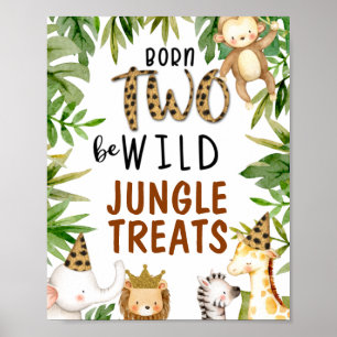 Affiche Safari Animaux nés être un signe d'anniversaire sa