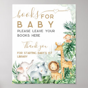 Affiche Safari Baby Animaux Baby showers livres pour bébé
