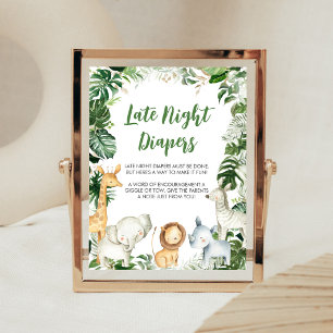 Affiche Safari Bébé Sauvage Cadeau de Naissance Signe de C