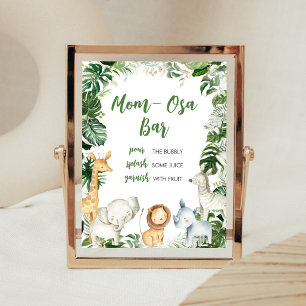 Affiche Safari Bébé Sauvage Fête de Maman Osa Panneau de B