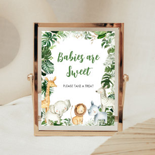 Affiche Safari Bébé Sauvage Fête de Naissance Bébés Sont M