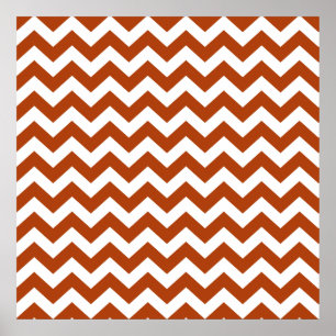 Affiche Safari Chevron rouge rouille