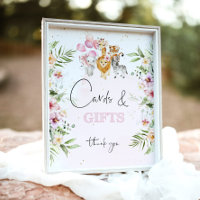 Safari floral tropical animaux Cartes et cadeaux