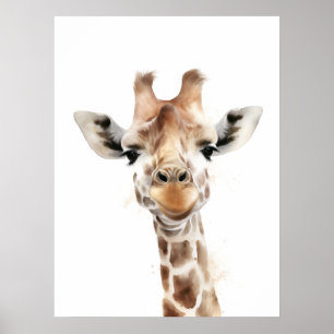 Affiche Safari Giraffe Wall Art