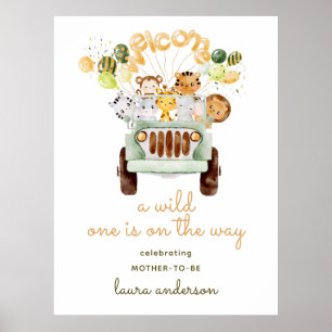 Affiche Safari Jungle - Un anniversaire sauvage pour bébé