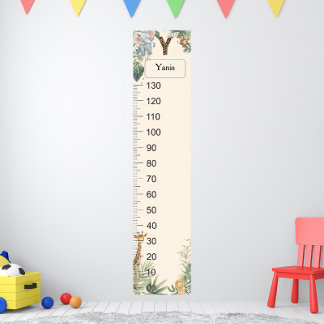 Affiche Safari Personalized Name Monogram Y Growth Chart
