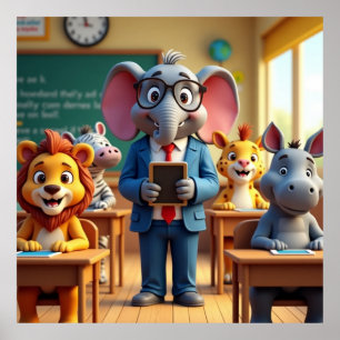 Affiche Safari - Retour à l'école