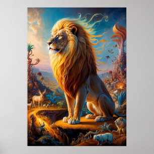 Affiche Safari Surreal Lion