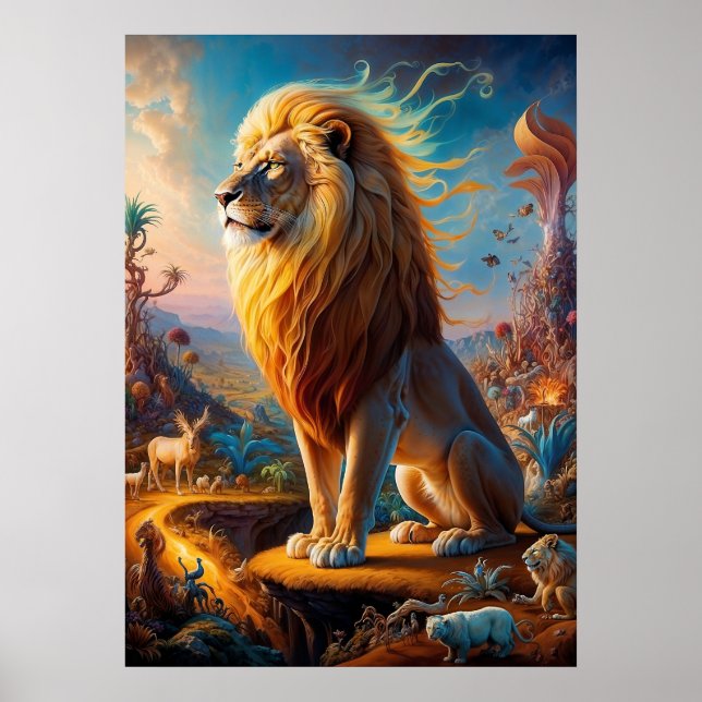Affiche Safari Surreal Lion (Devant)