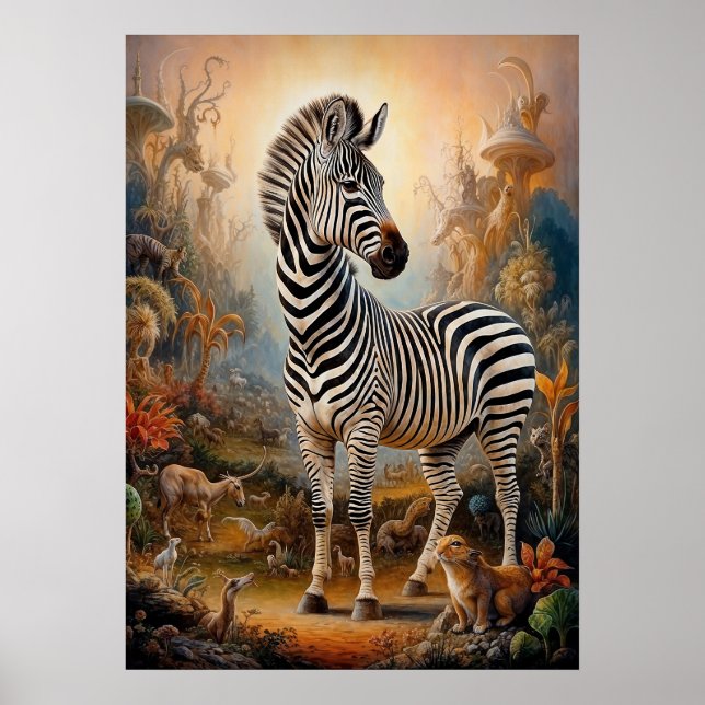 Affiche Safari Surreal Zebra (Devant)