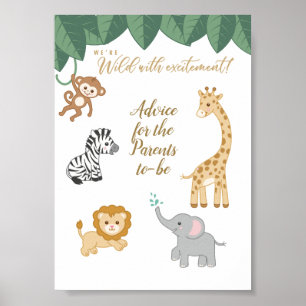Affiche Safari thème Baby shower Conseils pour les parents