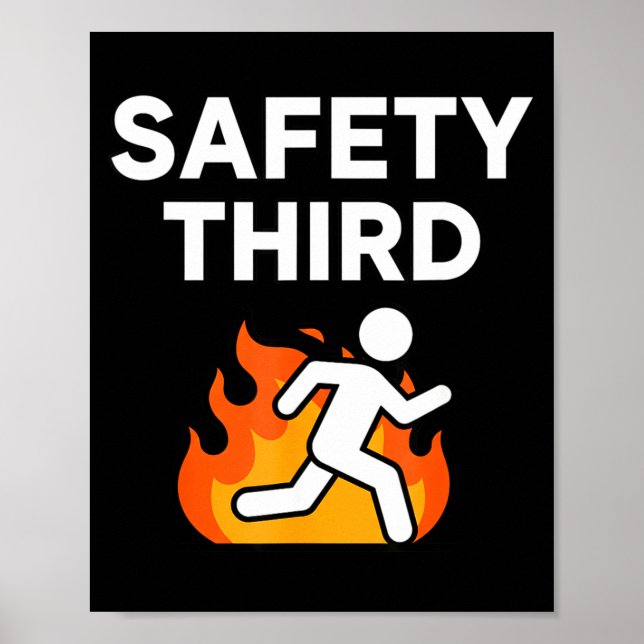 Affiche Safety third funny kids parody fire safety humor  (Devant)