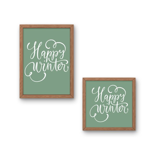 Affiche Saga Green Joyeux hiver Noël (Créateur téléchargé)