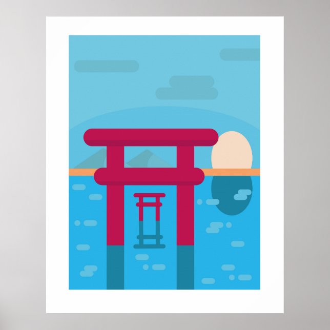 Affiche Saga Ouo Shrine, Japonais Travel Wall Art (Devant)