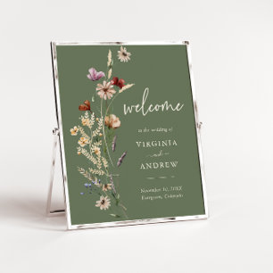 Affiche Sage Boho Fleur Sauvage Mariage de Bienvenue