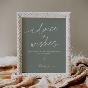 Affiche SAGE Conseils et Vœux Panneau de Mariage