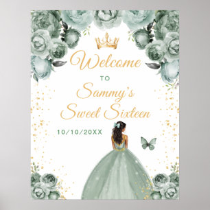 Affiche Sage Dark Skin Princess Sweet sixteen Bienvenue