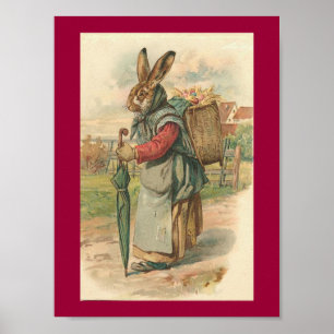 Affiche sage de Pâques de lapin