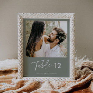 Affiche SAGE Green Bohemian Photo Table Numéro 8x10