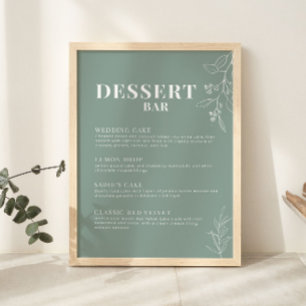 Affiche Sage Green Dessert Bar Mariage Sign